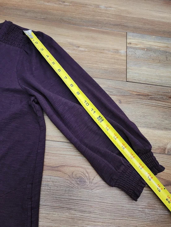 J. Jill Smocked Henley Dress In Spiced Wine Women's Petite M NEW - Picture 8 of 13